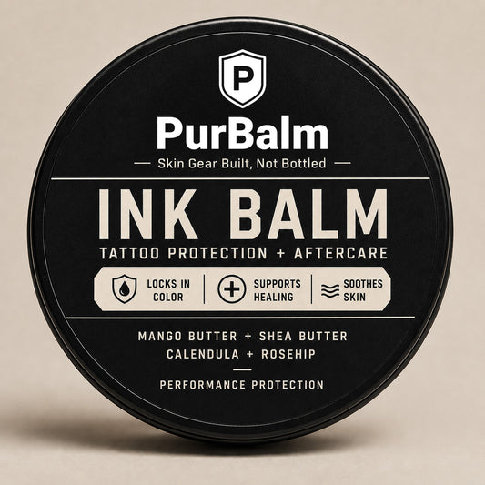 Ink Balm tattoo healing and aftercare balm in tin and jar
